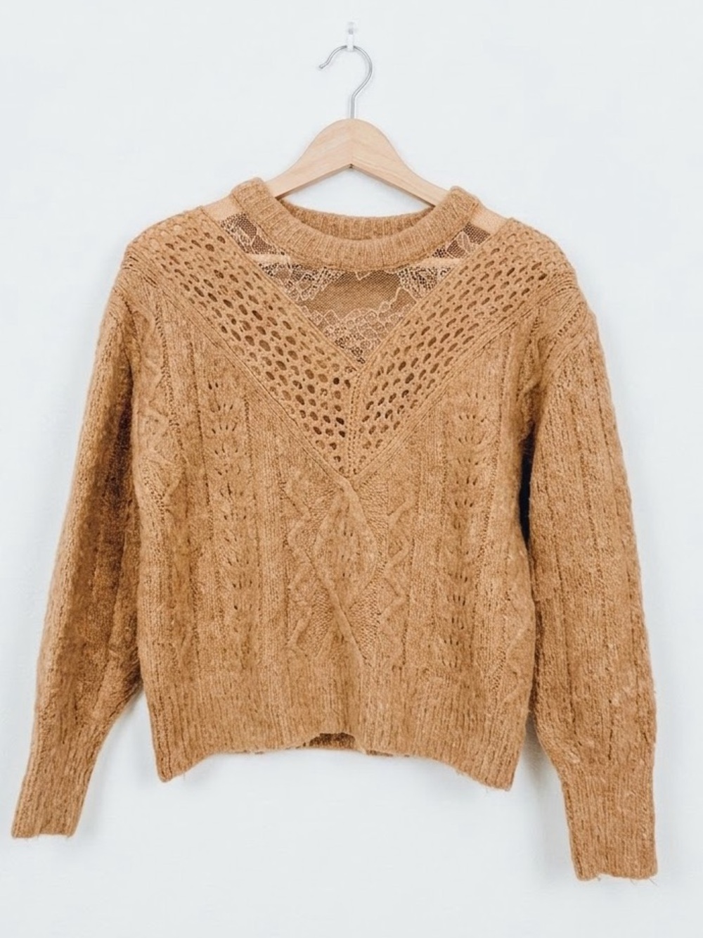 Express Camel Knit Sweater